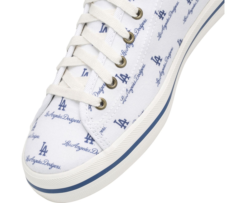 Basket Keds Femme Blanche/Bleu - Kickstart Mlb® - 980-TOPLFN